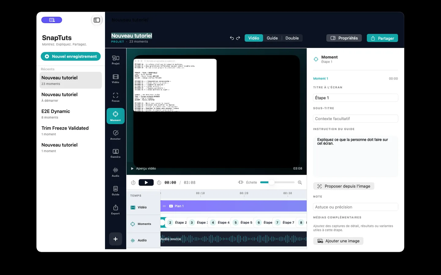L’éditeur de tutoriels de Tissyo Studio