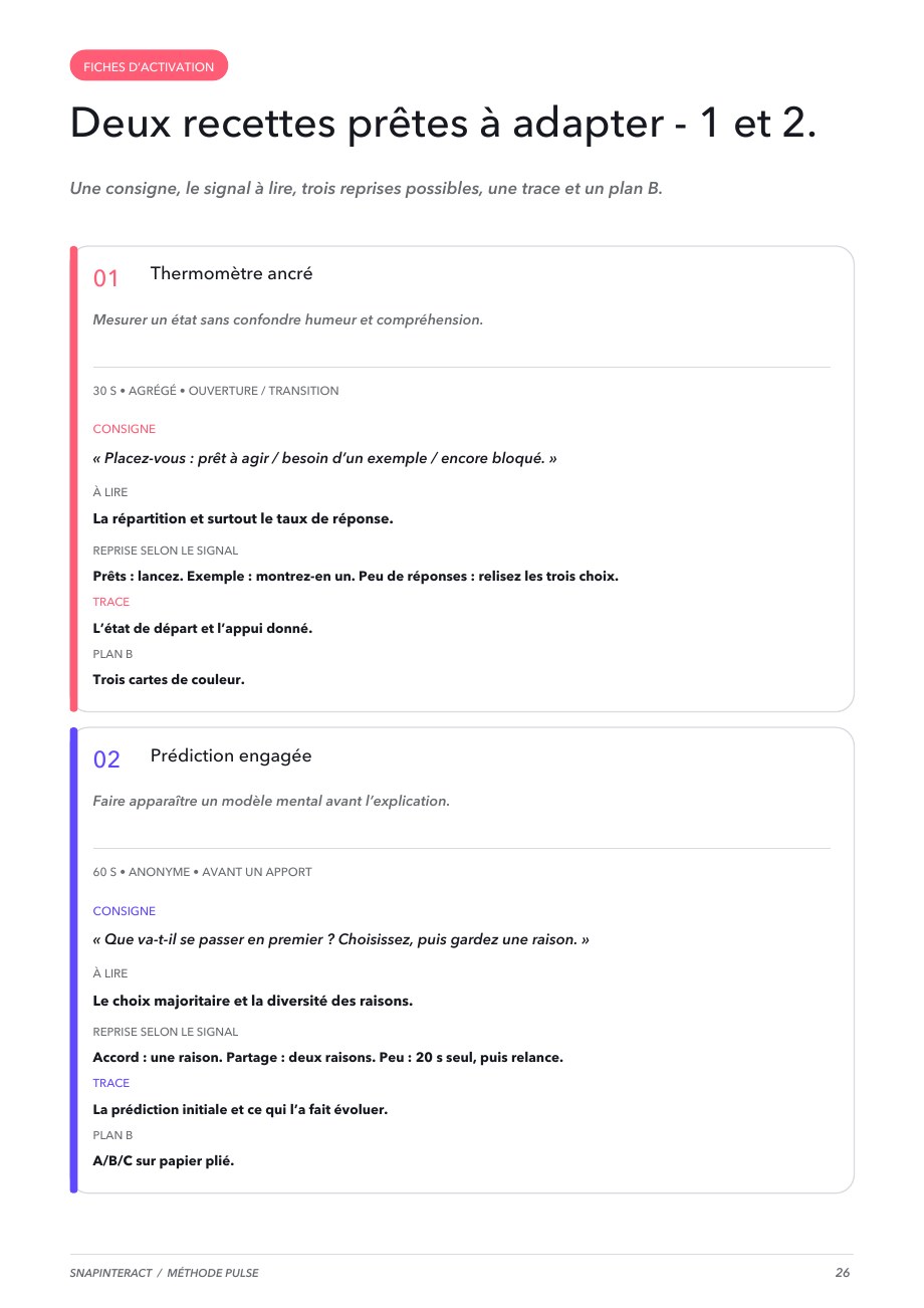 Page 26 : activités