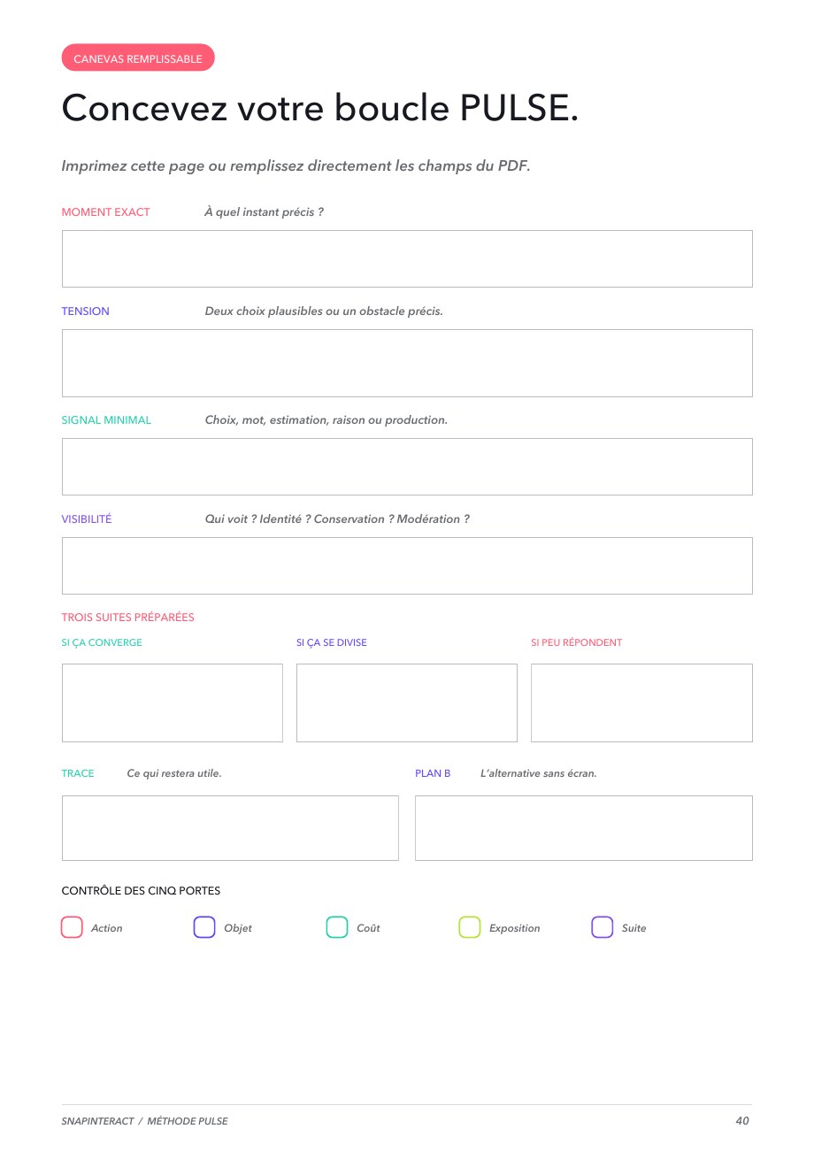 Page 40 : fiche PULSE