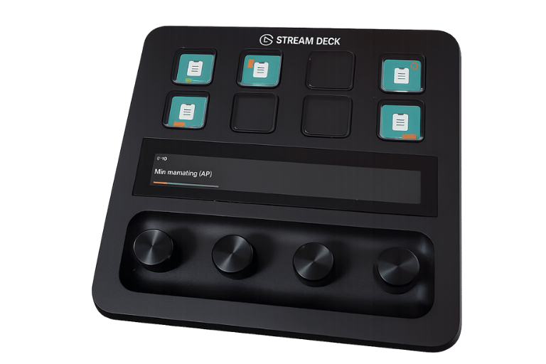 Stream Deck Plus pilotant une file de textes Tissyo Copy