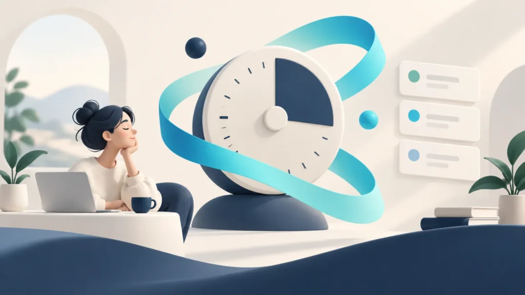 Illustration abstraite d’un minuteur Pomodoro