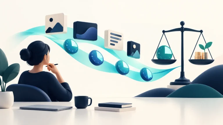 Illustration abstraite de la rentabilité d’un projet freelance