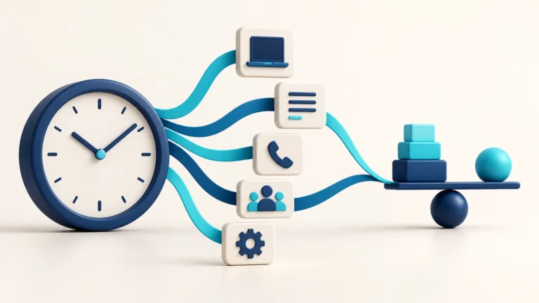 Illustration abstraite du calcul du taux horaire freelance