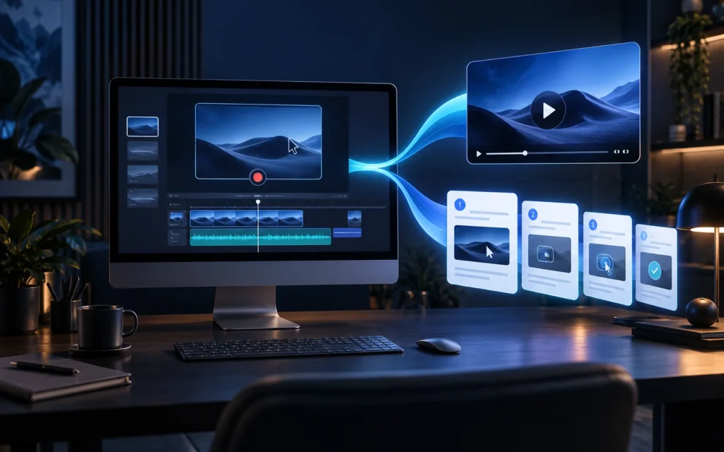 Un enregistrement sur Mac se transforme en tutoriel vidéo et en guide pas à pas